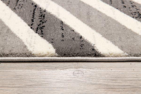 Kirei Chevron Contemporary Grey and Beige Indoor Rug-7